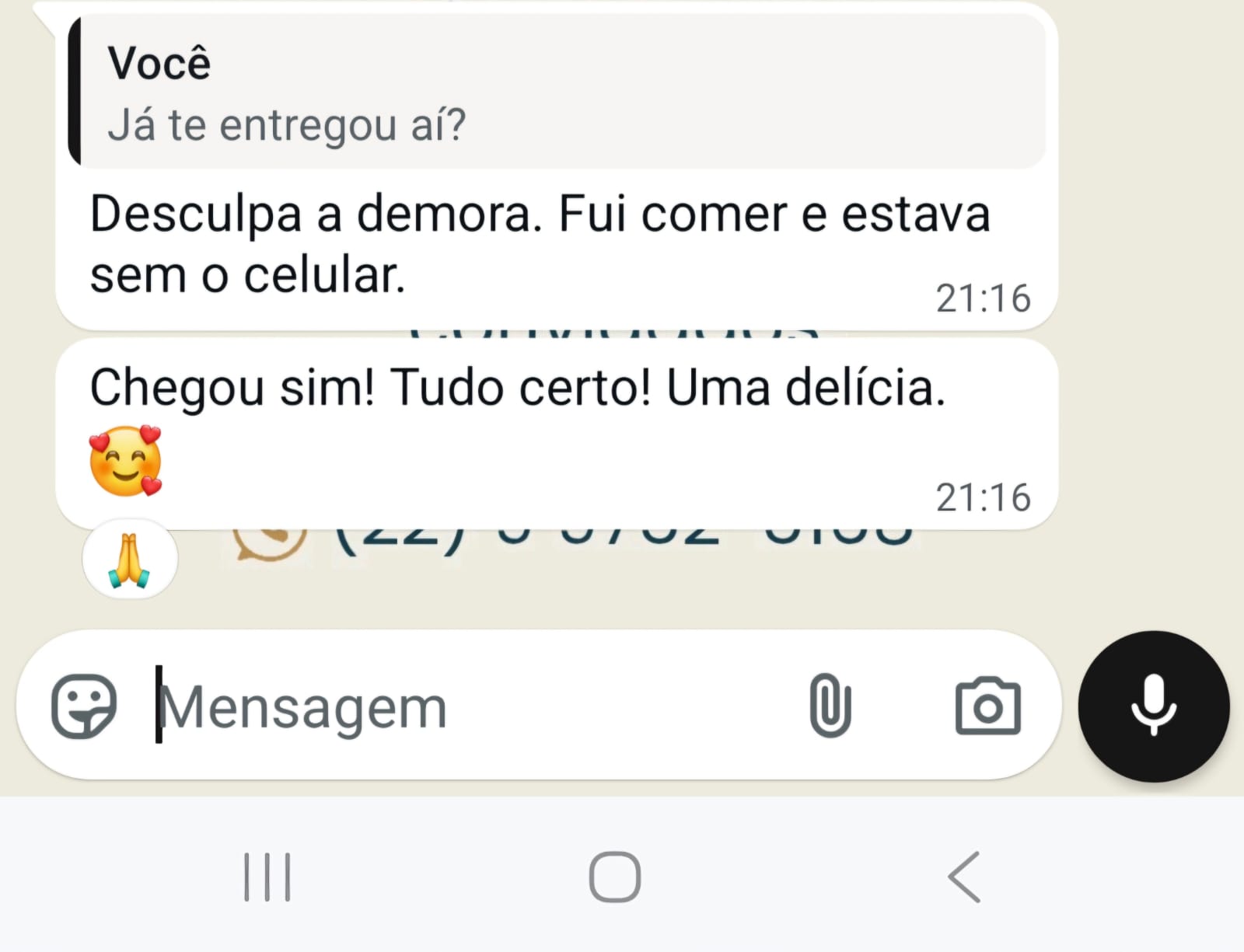 Cliente relata evento perfeito com pizzas leves